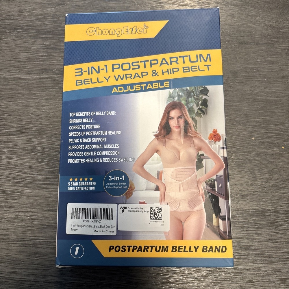 ChongErfei 3 in 1 Postpartum Support Recovery Belly/waist/pelvis Belt Shapewear